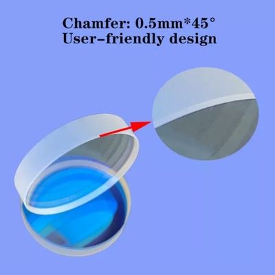 نافذة العدسة الواقية من ألياف الليزر 1064nm Thk 9mm Dia 55mm